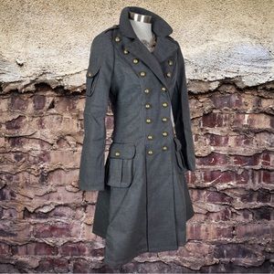 Hell Bunny Army 40s Military Style Steampunk Gothic Corset Coat